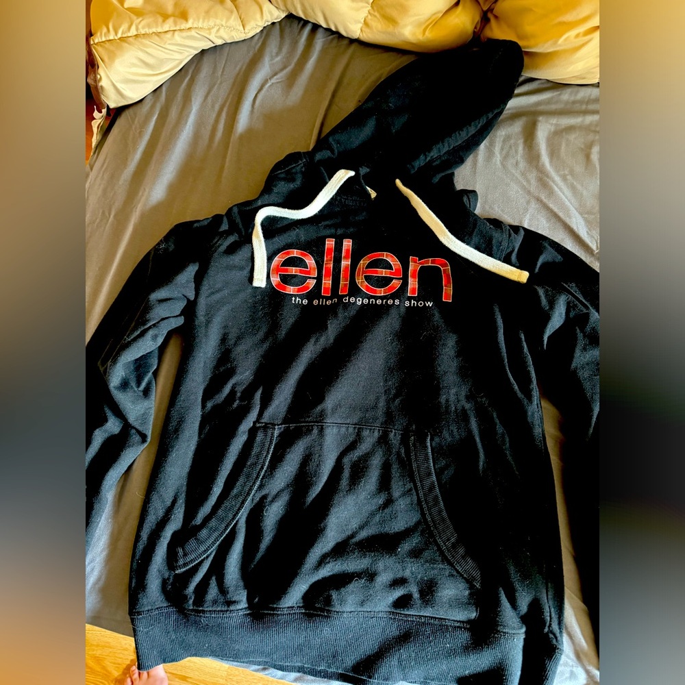 Ellen Degeneres Show hoodie black with red logo